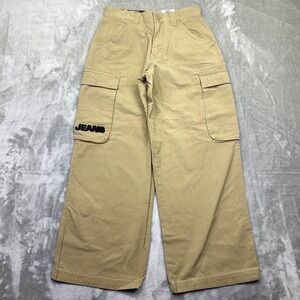 VTG JNCO Army Twill Pants Extremes Khaki Skateboarding Cargo Clown Sz 16 Fit 26"